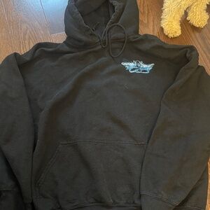 BOYS LIE Black Hoodie with Blue Embroidery
